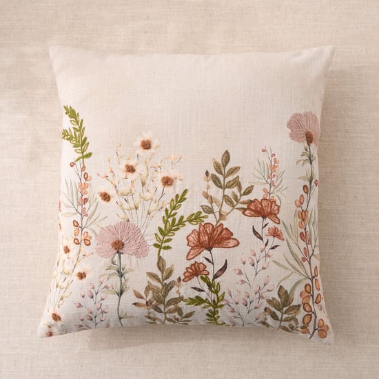 Corsica Floral Embroidered Cushion Cover - 45x45cm