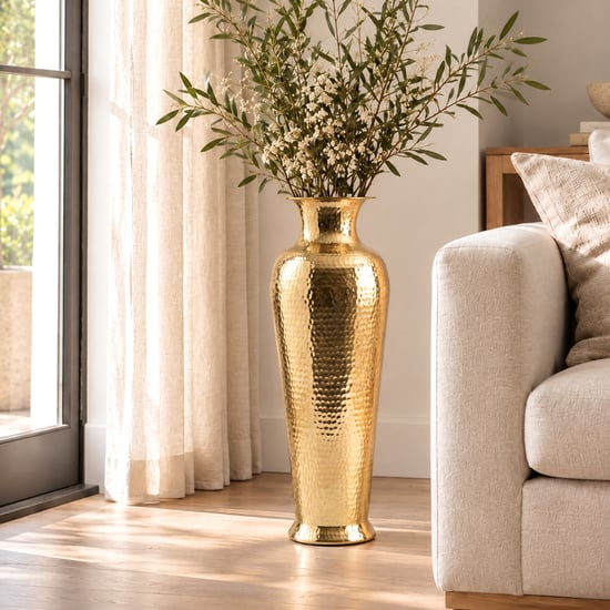 Colossal Austin Hammered Metal Vase