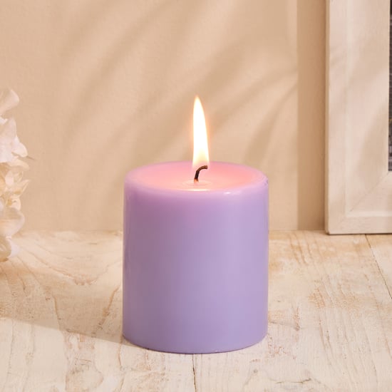 Essentials Core Lavender Scented Pillar Candle
