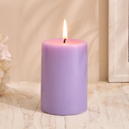 Essentials Core Lavender Scented Pillar Candle