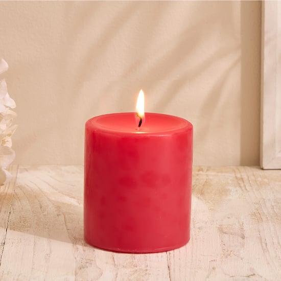 Essentials Core Strawberry Scented Pillar Candle