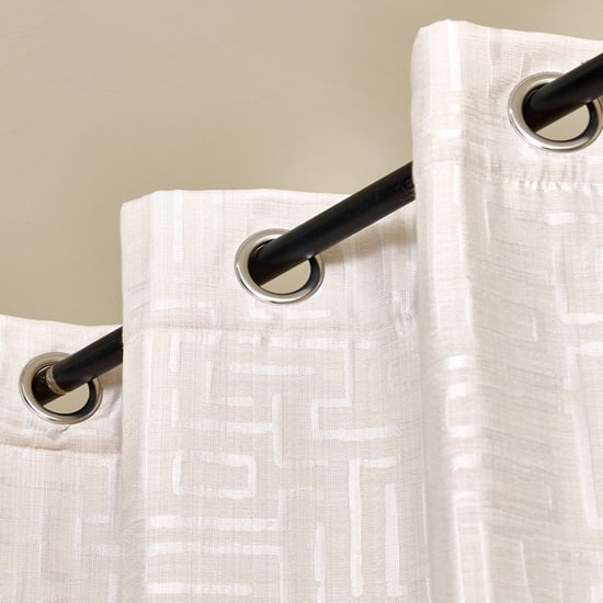 Morris Maze Set of 2 Door Jacquard Room Darkening Curtains - 7.3ft(225cm)