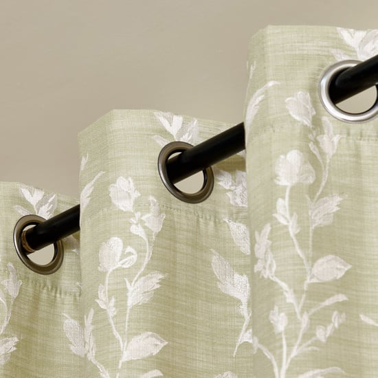 Morris Petaline Set of 2 Jacquard Room Darkening Door Curtains - 7.7ft (235cm)
