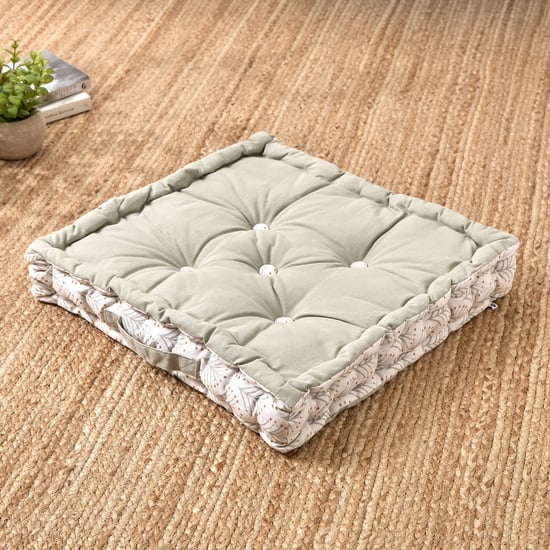 Poise Cotton Printed Floor Cushion - 48x48cm