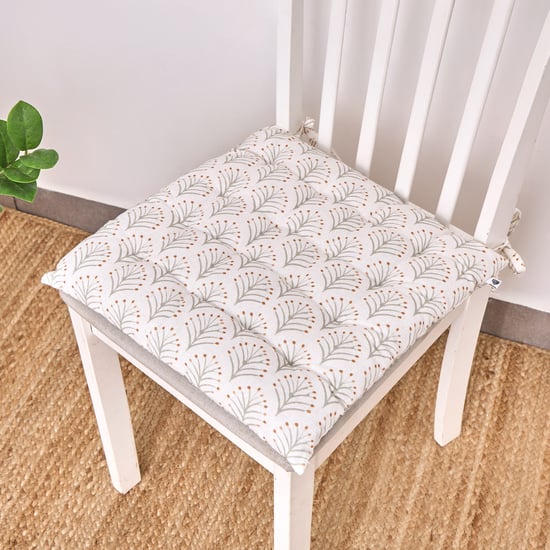 Poise Printed Cotton Chair Pad - 40x40cm
