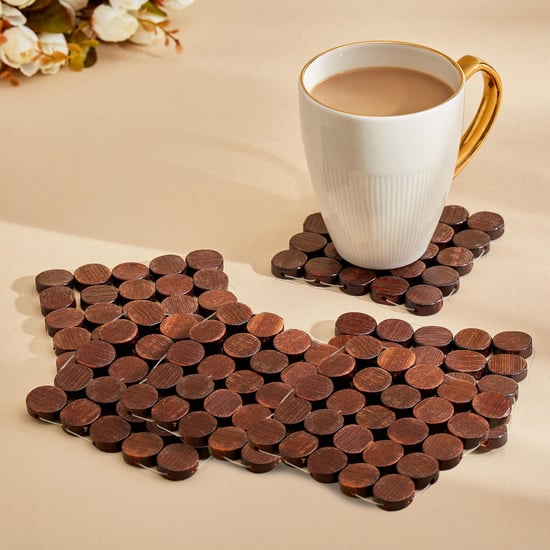 Habitat Rivet Set of 6 Bamboo Coasters