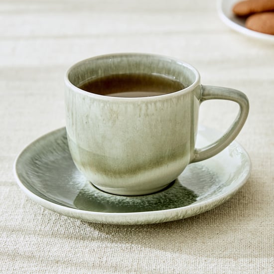 Cadenza Cerradura Stoneware Cup and Saucer - 160ml