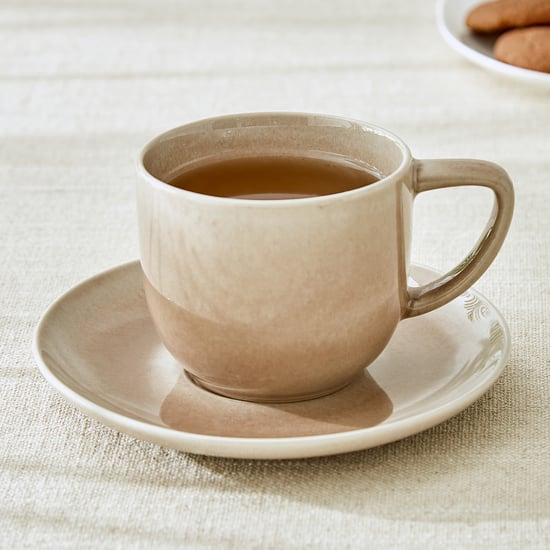 Cadenza Cerradura Muskmelon Stoneware Cup and Saucer - 160ml