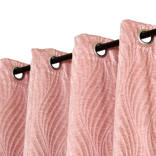 Calamus Set of 2 Jacquard Light Filtering Window Curtains - 5.2ft (160cm)