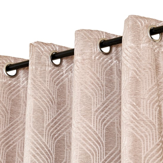 Calamus Set of 2 Jacquard Light Filtering Window Curtains - 5.2ft (160 cm)