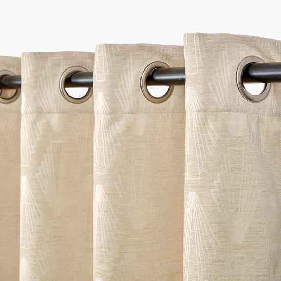 Calamus Set of 2 Jacquard Light Filtering Door Curtains - 7.3ft (225cm)