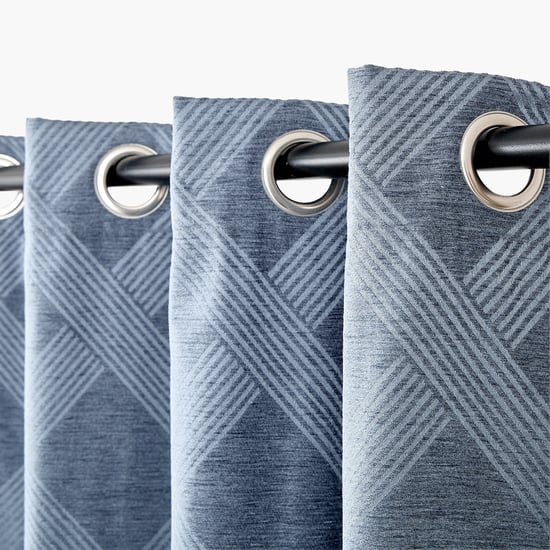 Calamus Set of 2 Jacquard Light Filtering Door Curtains - 7.3ft (225cm)
