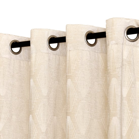 Calamus Set of 2 Jacquard Light Filtering Door Curtains - 8.8ft (270 cm)