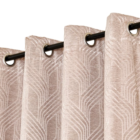 Calamus Set of 2 Jacquard Light Filtering Door Curtains - 8.8ft (270 cm)