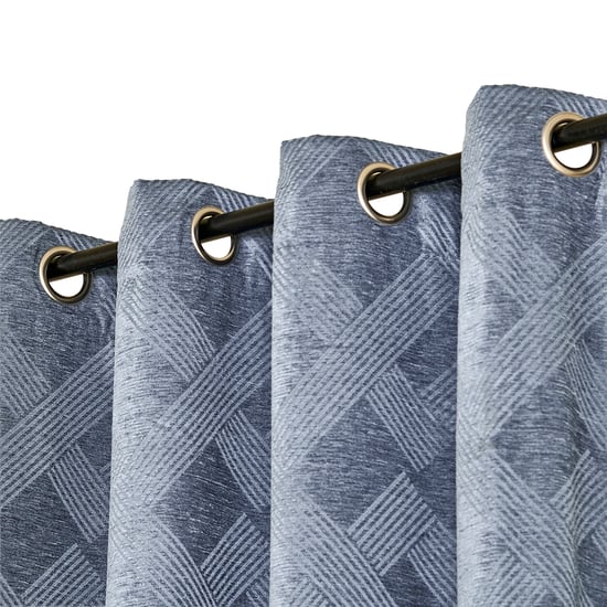 Calamus Set of 2 Jacquard Light Filtering Door Curtains - 8.8ft (270cm)