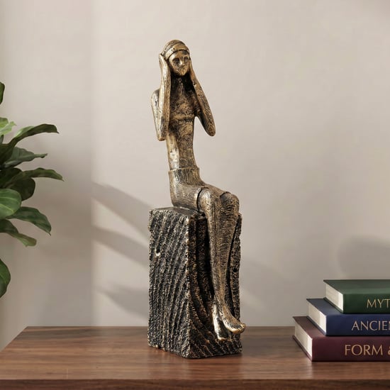 Corsica Elba Polyresin Sitting Human Figurine