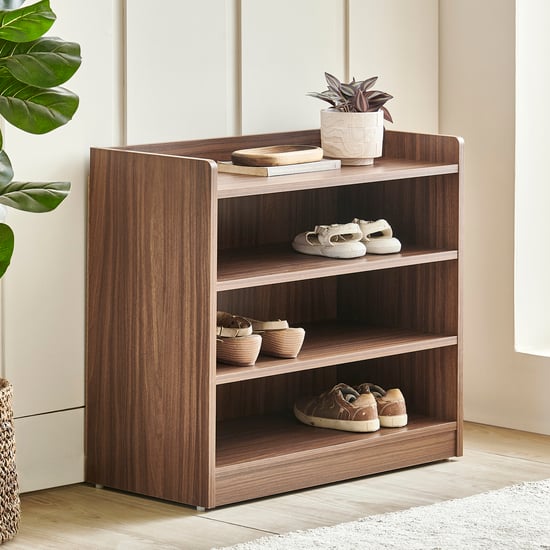 Helios Alton NXT Merida 12 Pairs Shoe Rack - Walnut