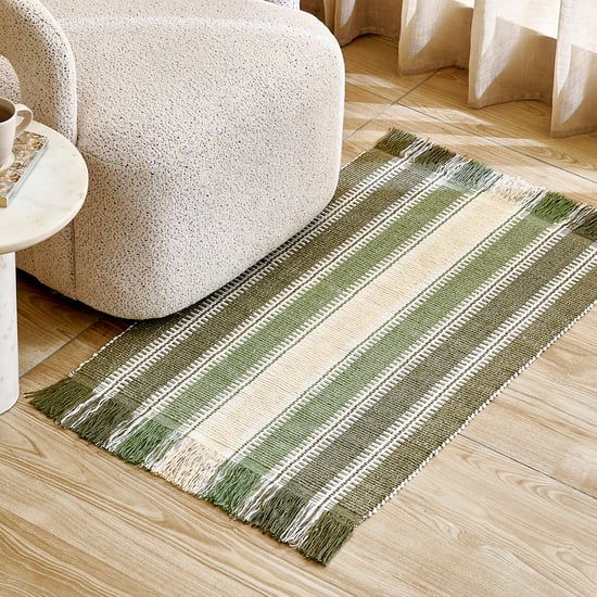 Loamia Cotton Handwoven Dhurrie - 90x60cm