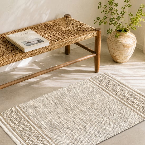 Natura Cotton Handwoven Dhurrie - 90x60cm