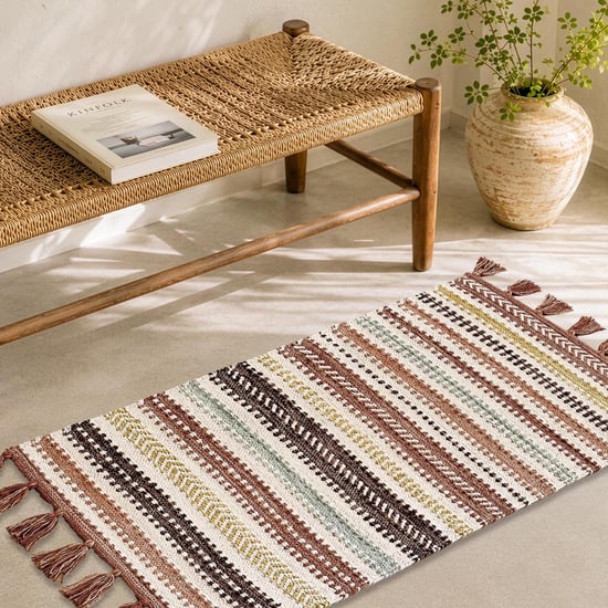 Natura Cotton Handwoven Dhurrie - 90x60cm