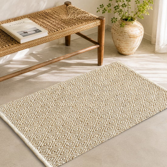 Corsica Jute Blend Hand Woven Dhurrie - 90x60cm