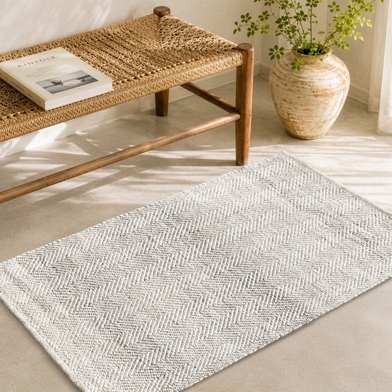 Corsica Hand Woven Striped Dhurrie - 90x60cm
