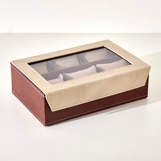 Orion Detroit Leather 6-Compartment Watch Box