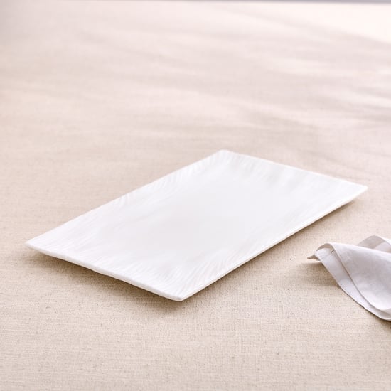 Marshmallow Ecruline Bone China Serving Platter - 30x18cm