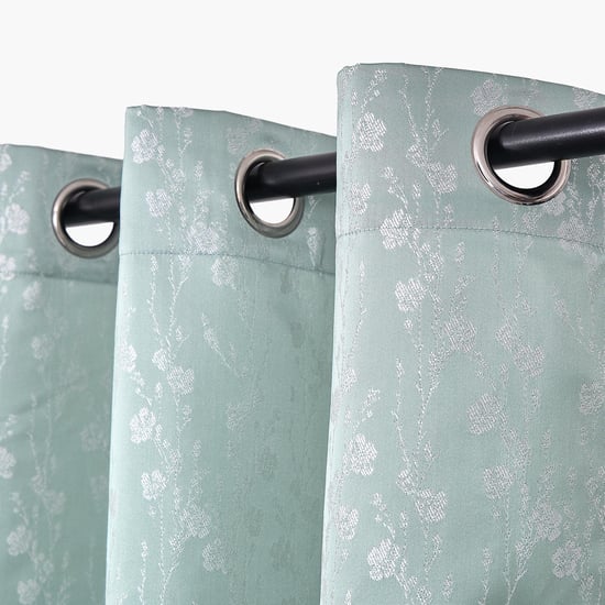 Jade Set of 2 Jacquard Light Filtering Door Curtains - 7.3ft (225cm)