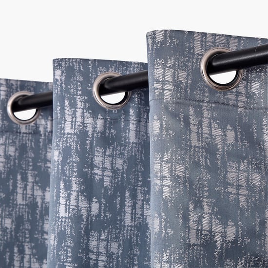 Jade Set of 2 Jacquard Light Filtering Door Curtains - 7.3ft (225cm)