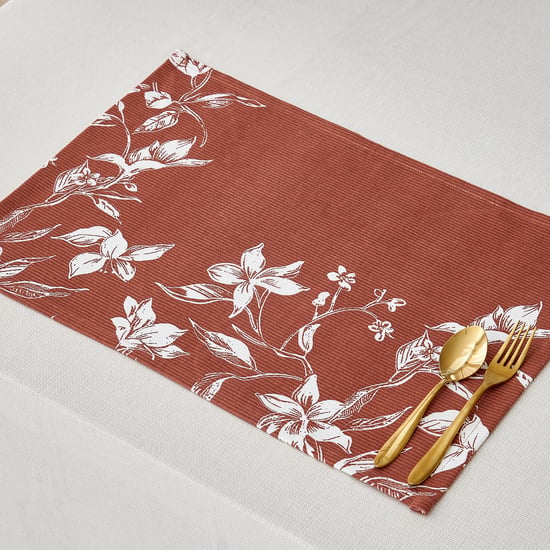 Maison Set of 2 Cotton Blend Floral Print Placemats