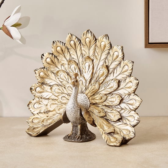 Corsica Mayur Polyresin Peacock Figurine