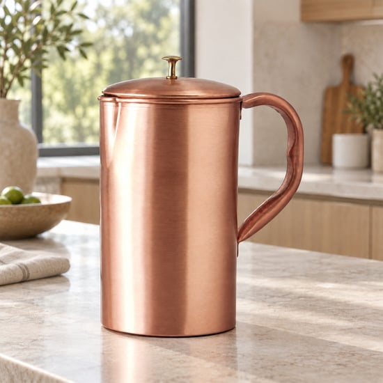 Infinity Cuivre Copper Jug with Lid - 2L