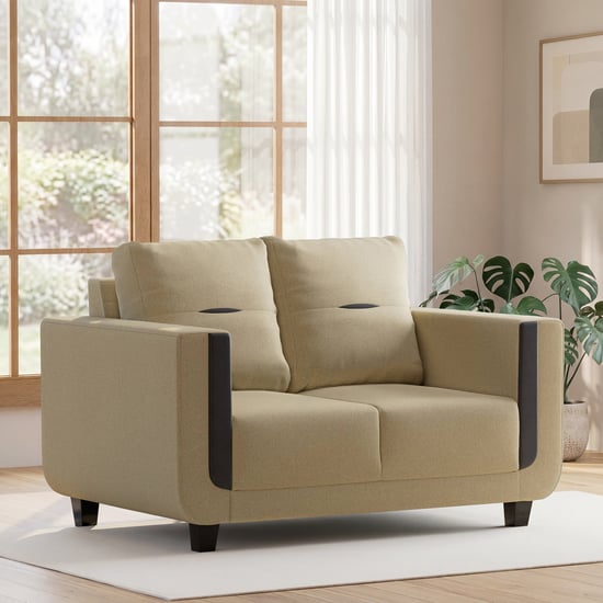 Berry Fabric 2-Seater Sofa - Beige