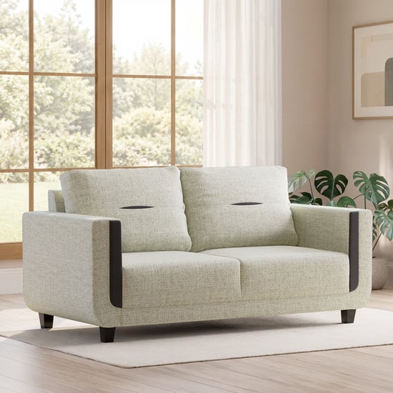 Berry Fabric 3-Seater Sofa - Brown