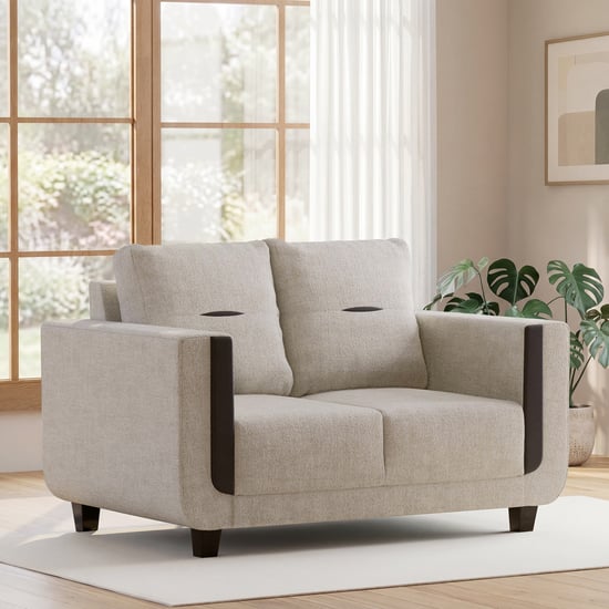 Berry Fabric 2-Seater Sofa - Beige