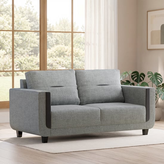 Berry Fabric 3-Seater Sofa - Grey