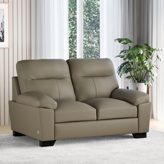 Winchester Half Leather 2-Seater Sofa - Grey