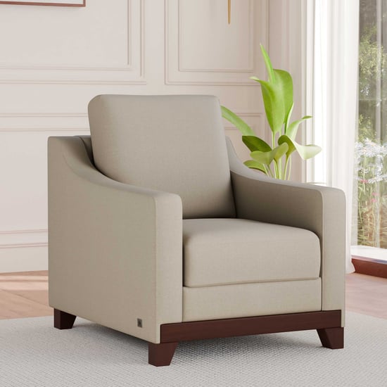 Sylvester Fabric 1-Seater Sofa - Beige
