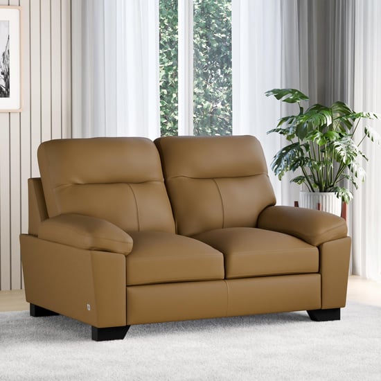Winchester Faux Leather 2-Seater Sofa - Tan