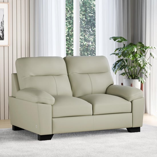 Winchester Faux Leather 2-Seater Sofa - Cream