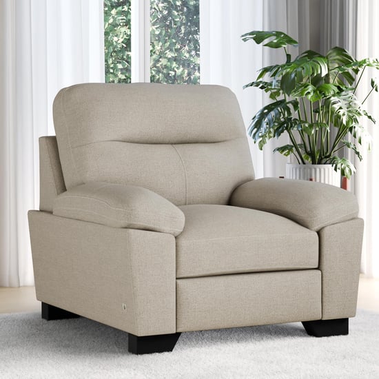 Winchester Fabric 1-Seater Sofa - Brown
