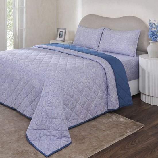 MASPAR Botanic Bloom Cotton 4Pcs Double Bed-In-A-Bag Set