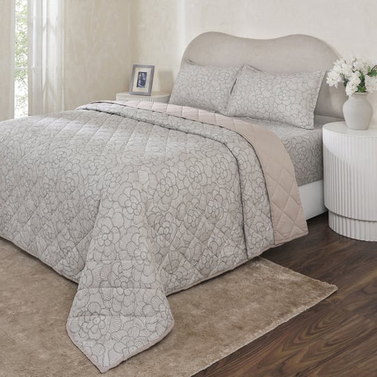 MASPAR Botanic Bloom Cotton 4Pcs Double Bed-In-A-Bag Set