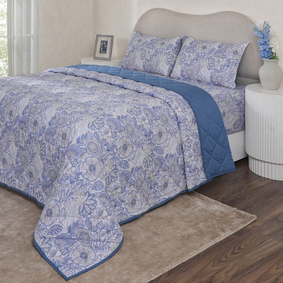 MASPAR Botanic Bloom Cotton 4Pcs Double Bed-In-A-Bag Set