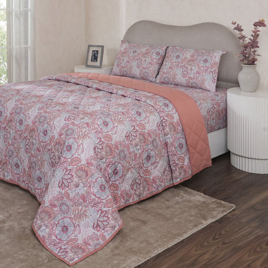 MASPAR Botanic Bloom Cotton 4Pcs Double Bed-In-A-Bag Set