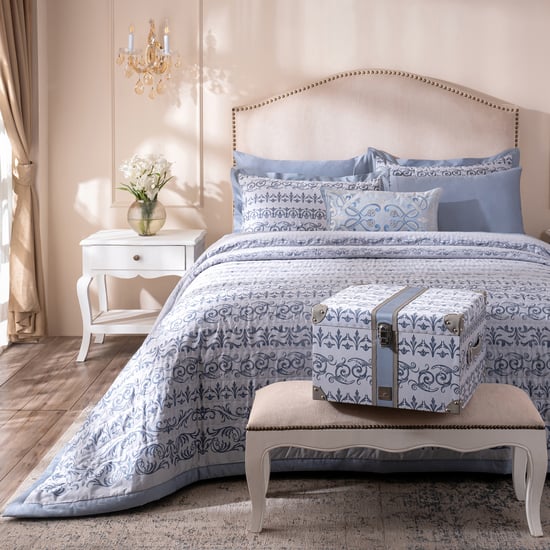 MASPAR Ornamental Elegance Cotton 8Pcs Double Bed-In-A-Bag Set