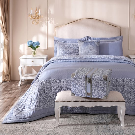 MASPAR Ornamental Elegance Cotton 8Pcs Double Bed-In-A-Bag Set