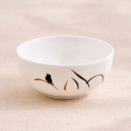 Lucas Bird Bone China Printed Katori - 240ml