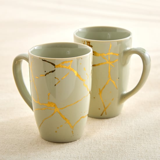 Corsica Marble Set of 2 Porcelain Coffee Mugs - 280ml